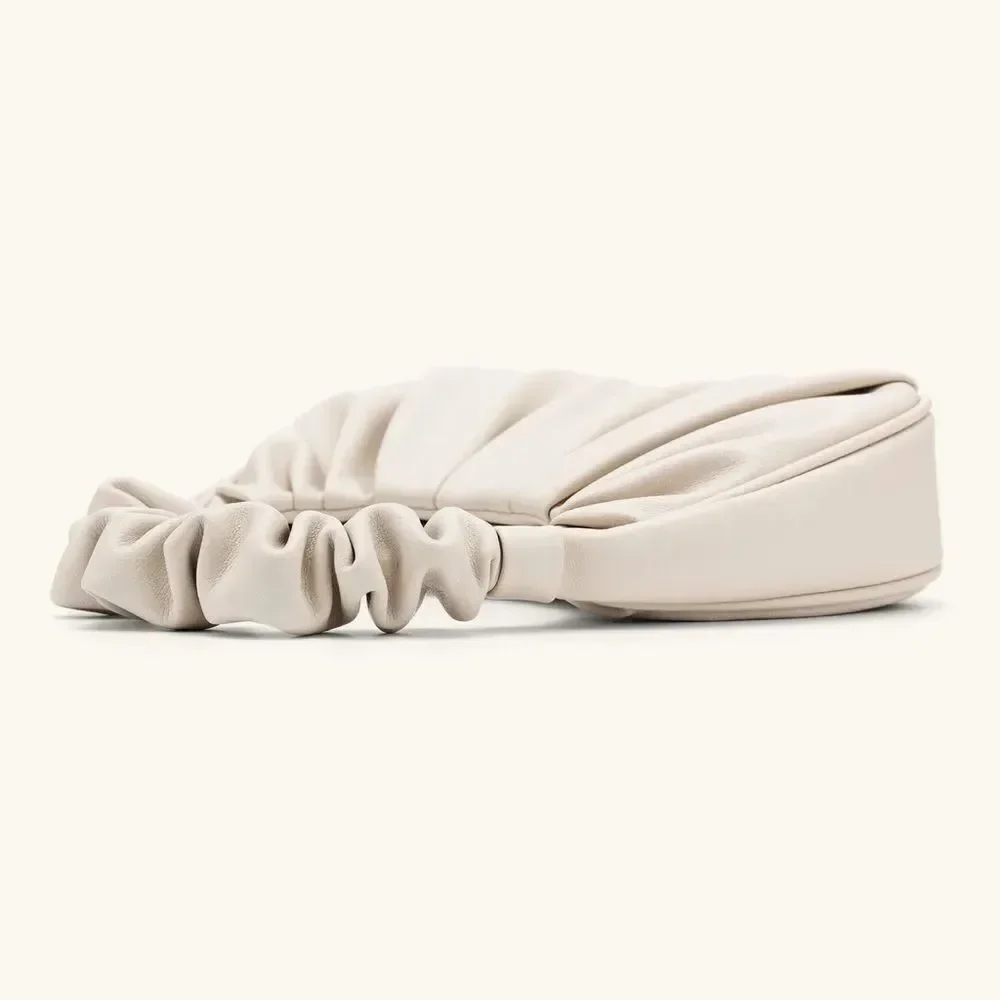 JW PEI Gabbi Ruched Hobo Handbag - Ivory Ruched Handle